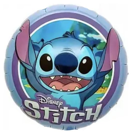 Кулька круг Стіч з гелієм 01