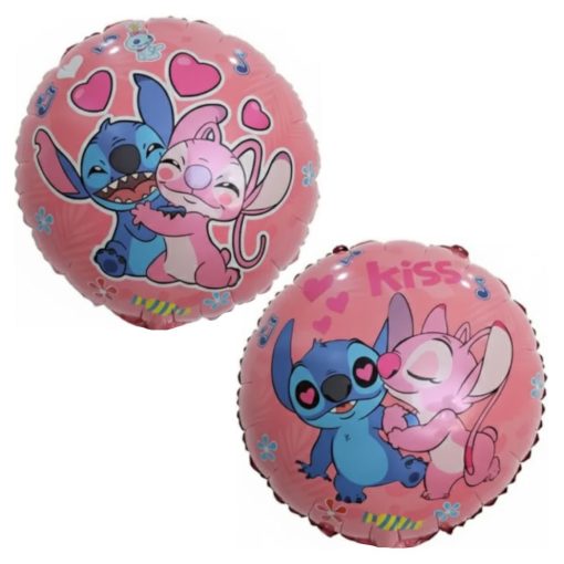 Кулька круг Стіч та Ангел 2 сторони з гелієм