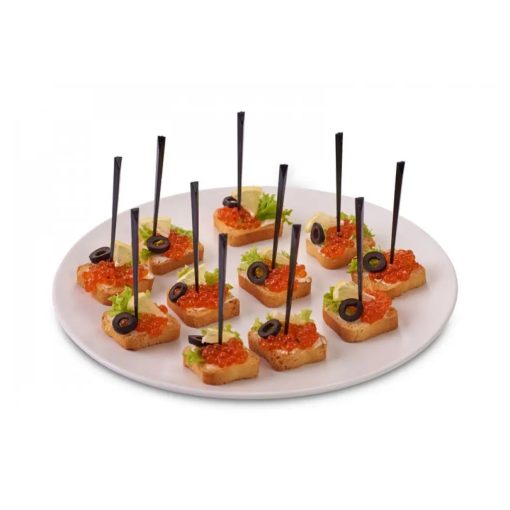 Шпажки для канапе 9 см чорні | пластик 50 шт.