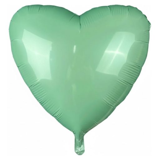 Кулька серце Пастель М'ятне | 45 см з гелієм