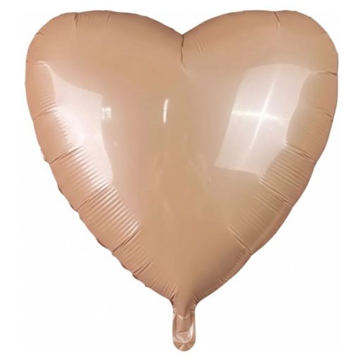 Кулька серце Пастель Світло-Помаранчеве | 45 см з гелієм