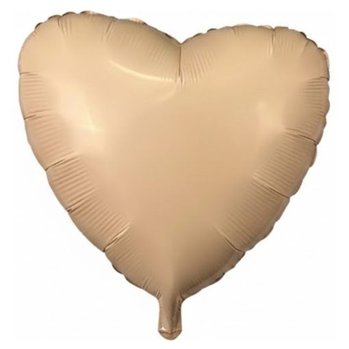 Кулька серце Сатин Вінтажна Троянда | 45 см з гелієм