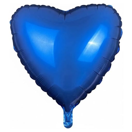 Кулька серце Сатин Неві | 45 см з гелієм